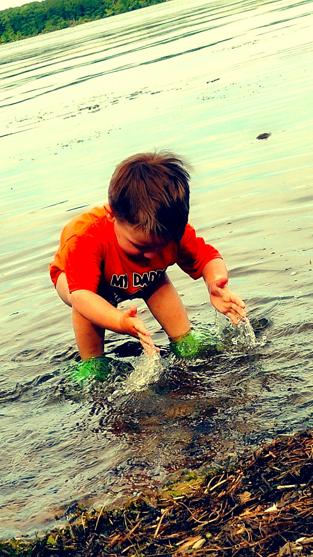 Ashton joined the competition — help win amazing prizes! beach, child, fun, happy, leisure, ocean, people_in_nature, person, play, recreation, reflection, sand, shore, shorts, smile, sunlight, t_shirt, toddler, water, wave