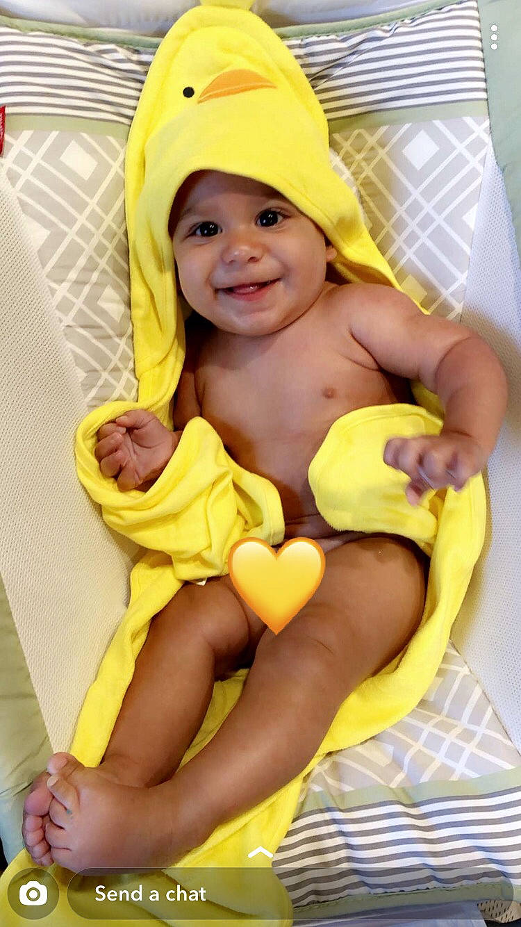 Kyrin joined the competition — help win amazing prizes! baby, child, headwear, joy, person, product, smile, toddler, yellow