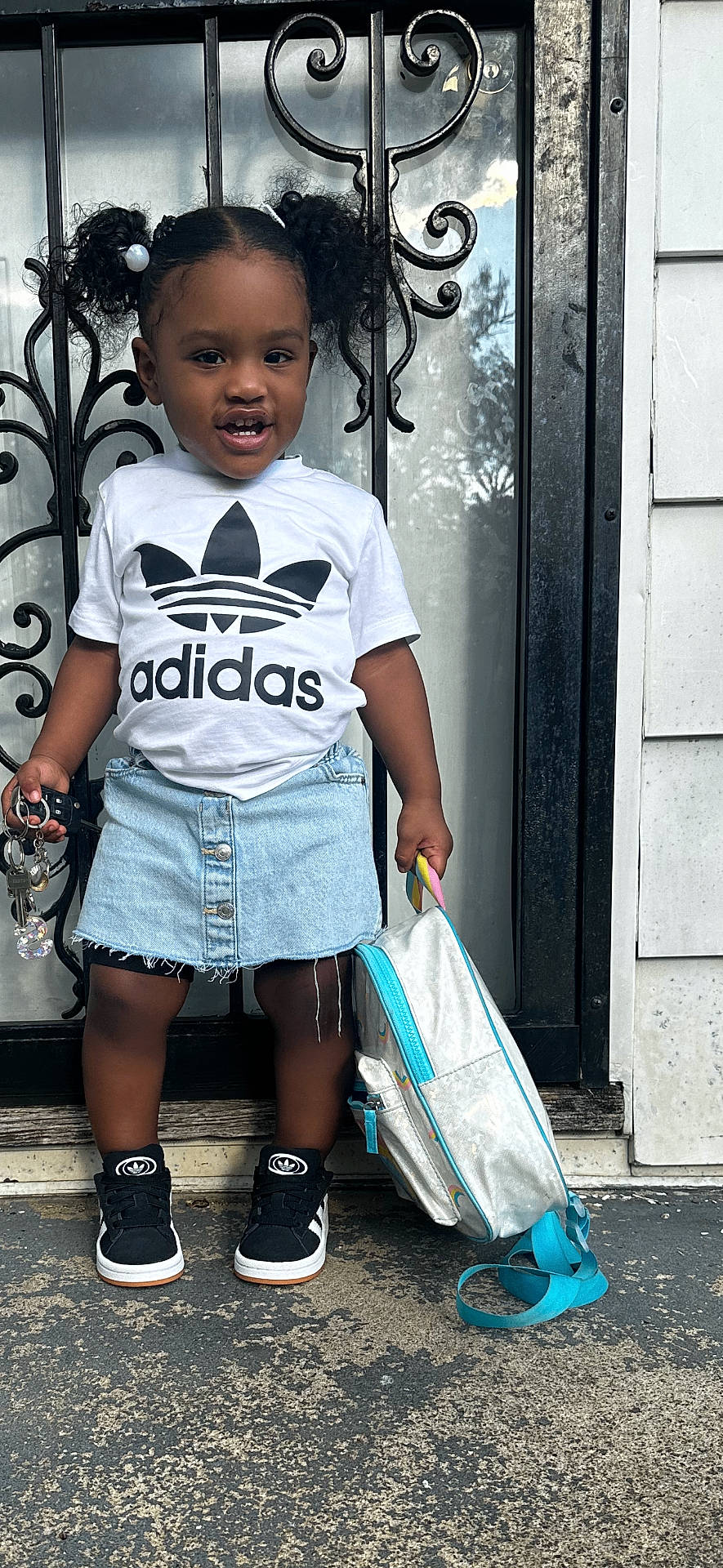 Zhuri joined the competition — help win amazing prizes! accessories, bag, bodypart, child, clothing, face, female, footwear, girl, handbag, head, jeans, pants, person, photography, portrait, shoe, shorts, skirt, t_shirt