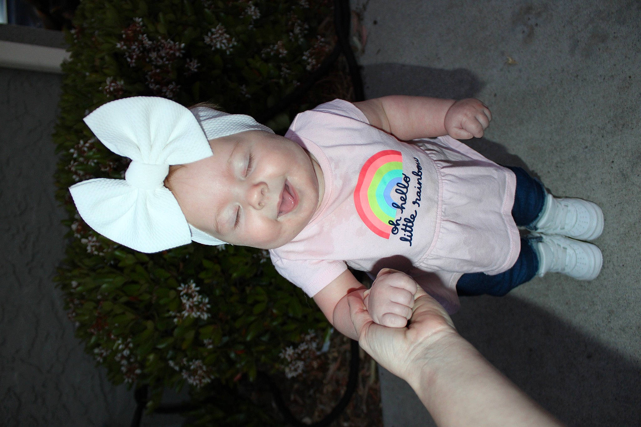 Oakley joined the competition — help win amazing prizes! baby, baby_toddler_clothing, child, comfort, finger, fun, grass, happy, hat, headwear, person, plant, sitting, sleeve, thumb, toddler, tree, wrist