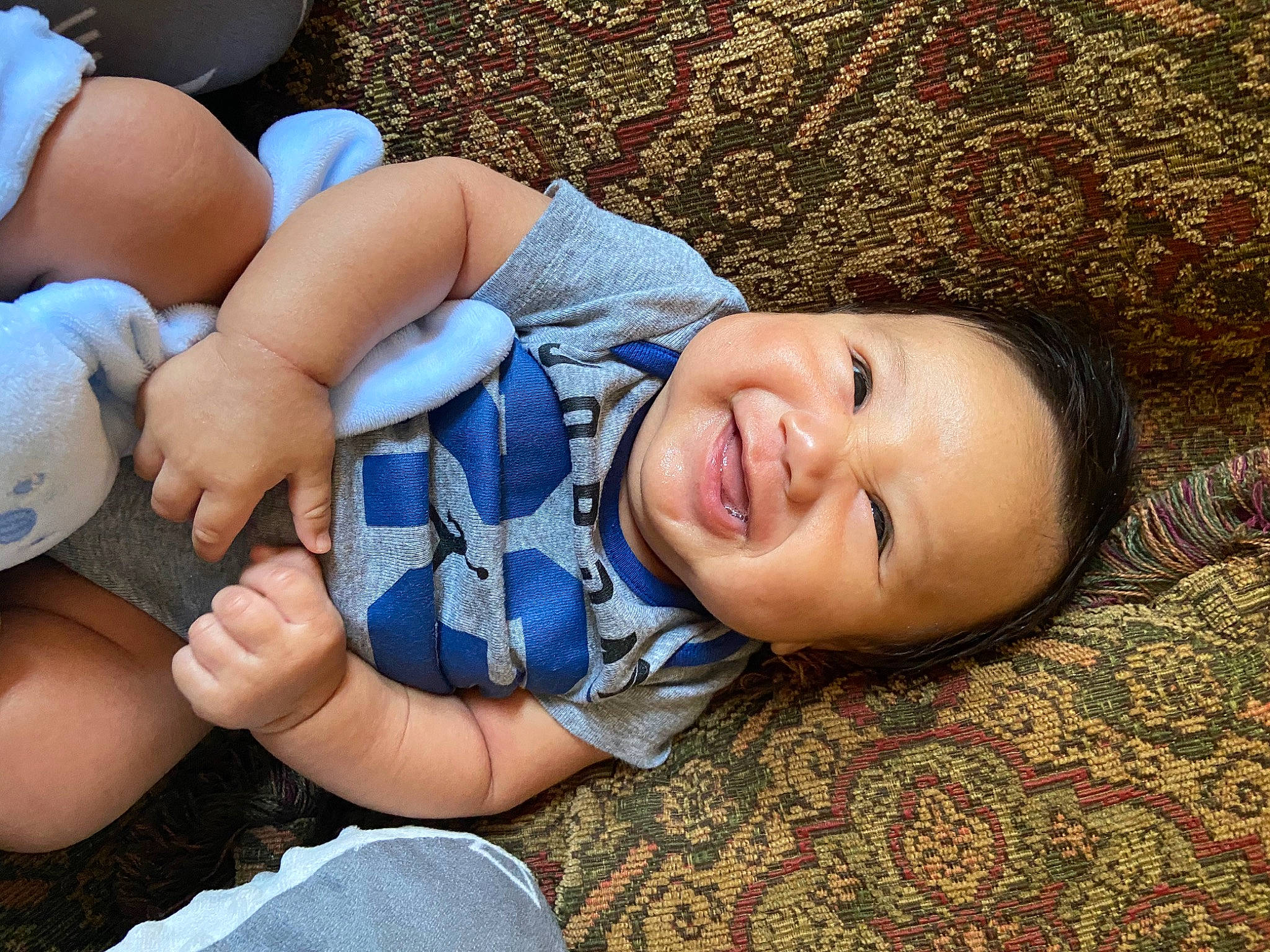 Matias is registered to the contest to win money with this photo: baby, child, happy, leg, nap, person, sitting, sleep, smile, toddler