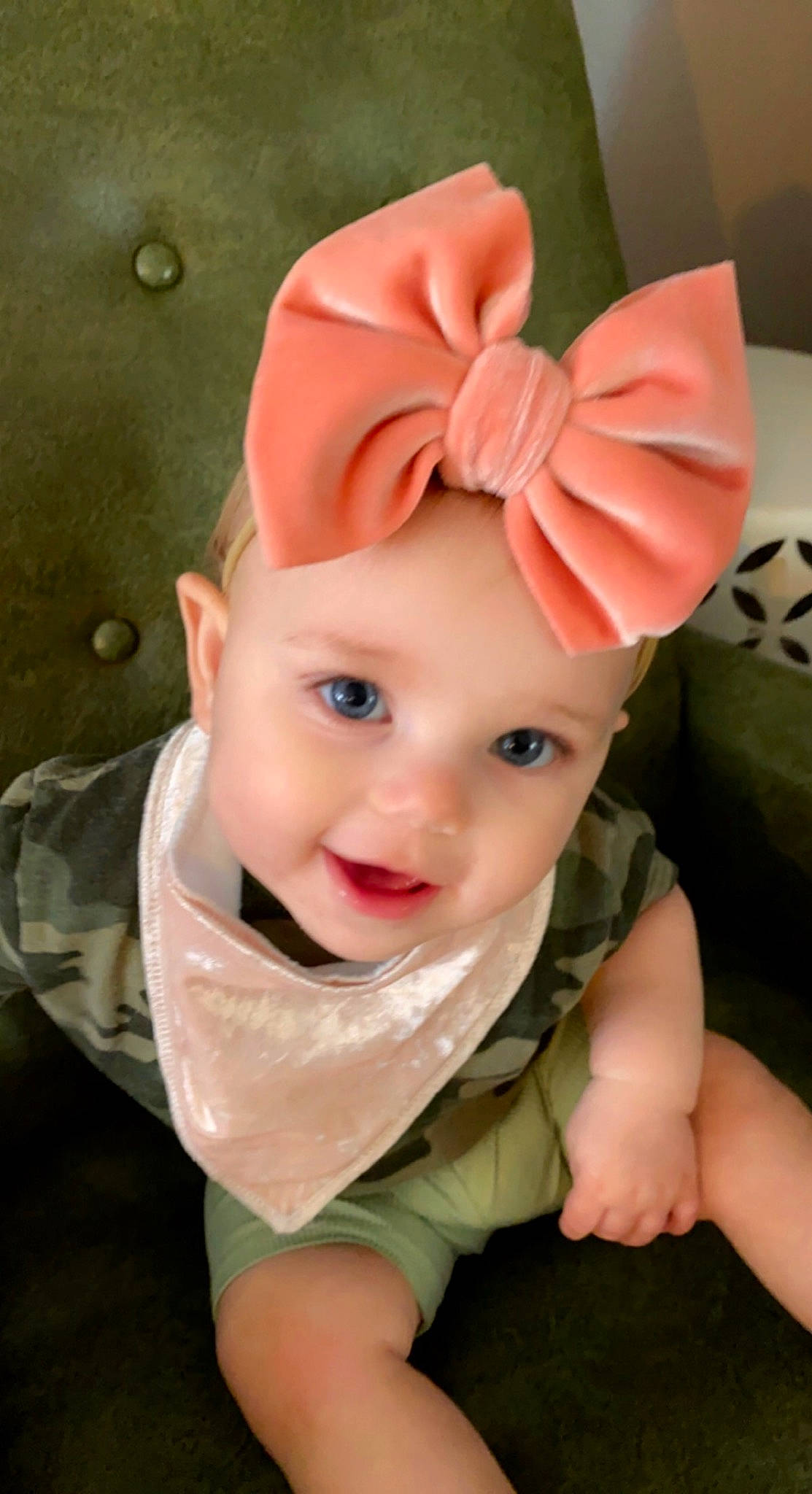 Harlyn joined the competition — help win amazing prizes! baby, baby_products, baby_toddler_clothing, beauty, blond, cheek, child, eyebrow, fashion_accessory, hairstyle, happy, head, headband, headgear, headpiece, headwear, lip, person, pink, sleeve