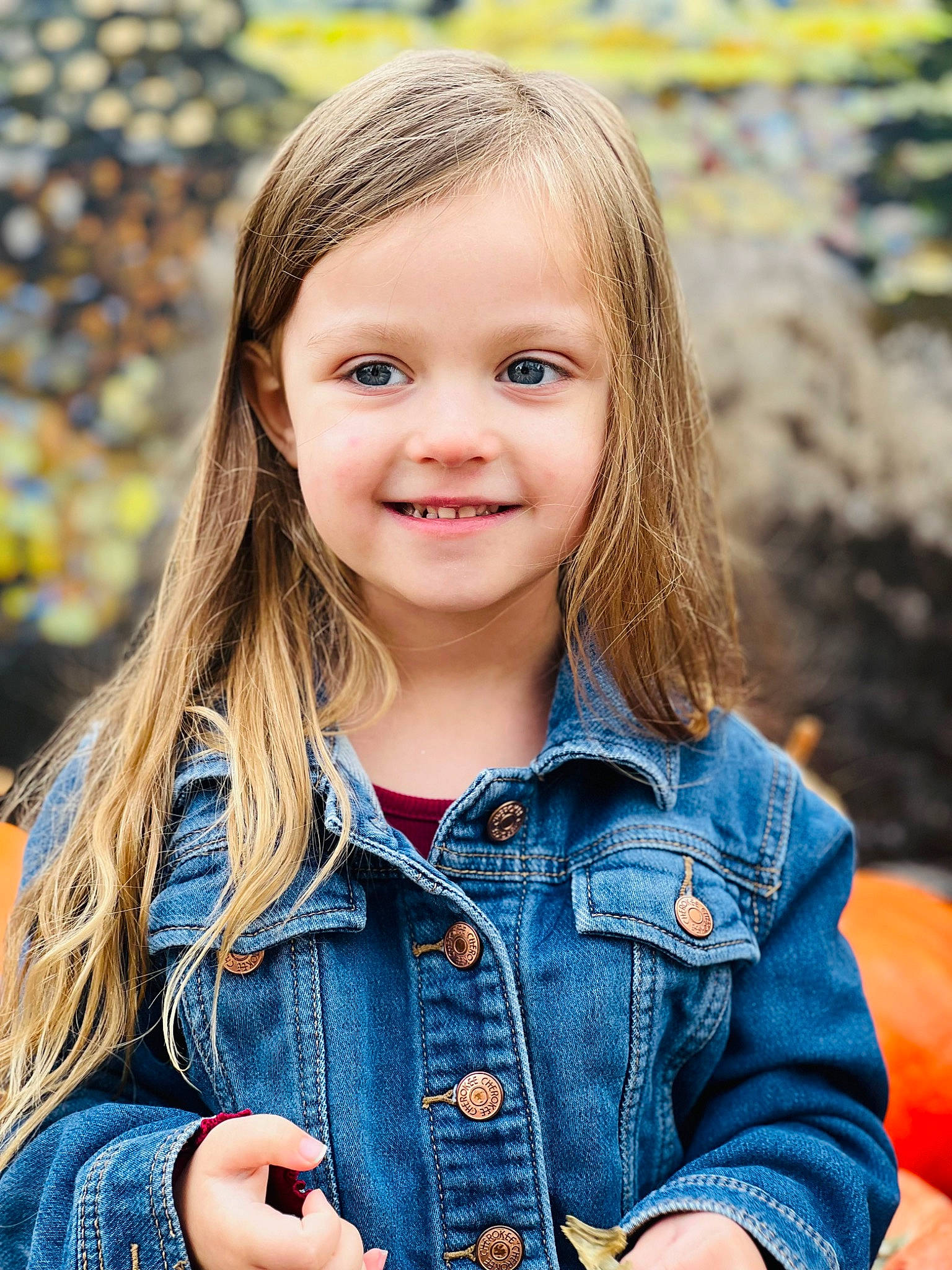 Adelyn is registered to the contest to win money with this photo: child, clothing, eye, face, facial_expression, flash_photography, grass, hair, happy, head, iris, joy, lip, outerwear, people, people_in_nature, person, photograph, skin, sleeve