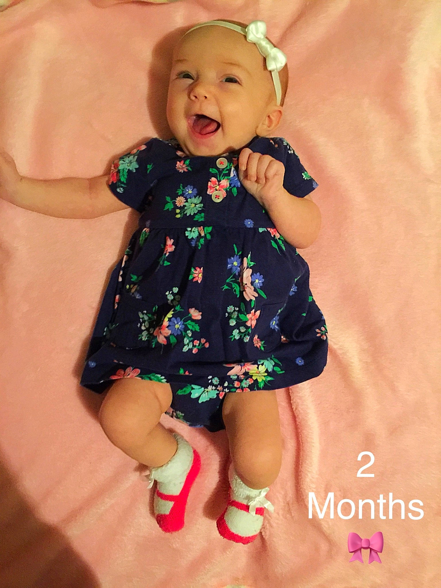 Tinsleigh-ann is registered to the contest to win money with this photo: baby, baby_toddler_clothing, cheek, child, child_model, pattern, person, pink, smile, toddler