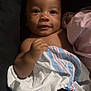 Zaylen joined the competition — help win amazing prizes! arm, baby, blanket, child, comfortable, cute, eyes, fabric, face, hand, indoors, infant, lying_down, newborn, person, portrait, resting, skin, soft, towel