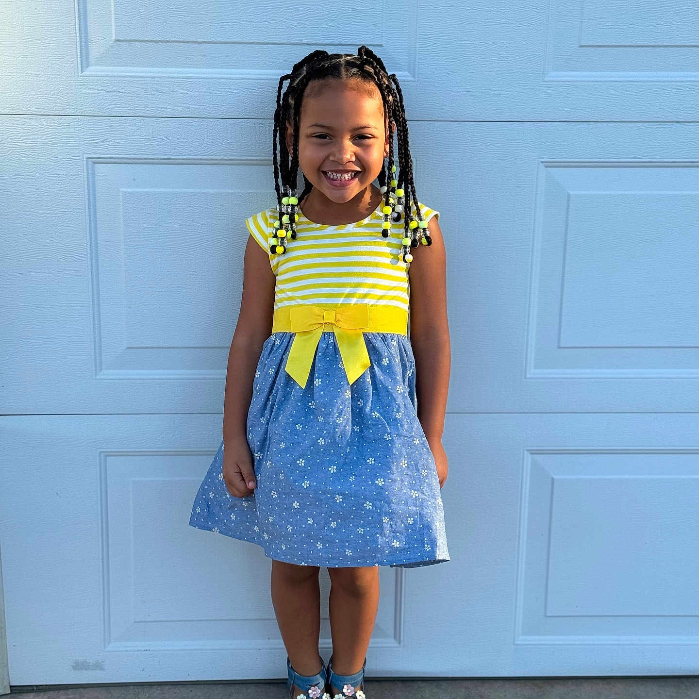 Lyleighana is registered to the contest to win money with this photo: child, clothing, door, dress, face, female, footwear, girl, hair, head, jeans, pants, person, photography, portrait, sandal, shoe, skirt, sleeve, standing