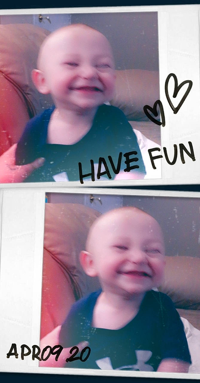 Rylee is registered to the contest to win money with this photo: baby, cheek, child, chin, cool, ear, face, facial_expression, forehead, fun, happy, head, joy, laugh, mouth, nose, person, photo_caption, photography, skin