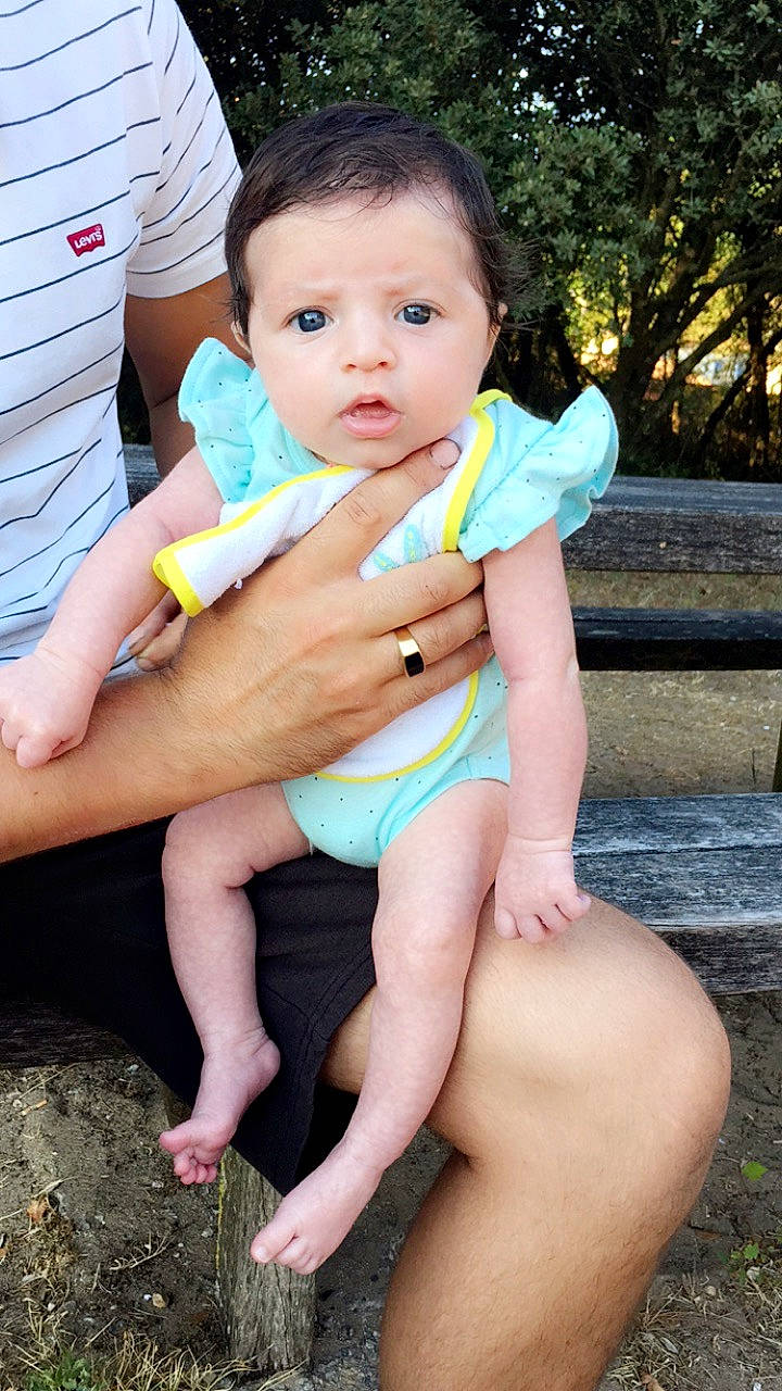 Zoé participe au concours pour gagner de l'argent avec cette photo : baby, child, finger, leg, person, sitting, skin, thigh, toddler, vacation