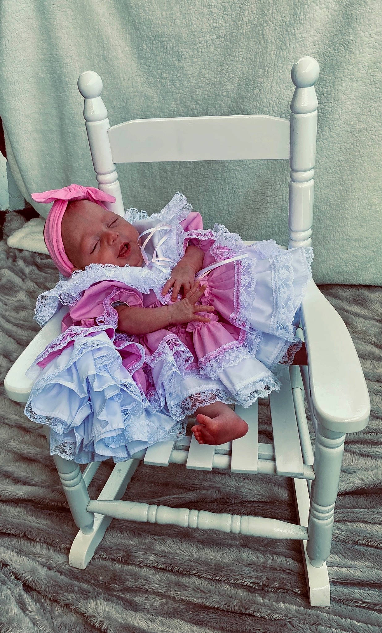 Maybelle joined the competition — help win amazing prizes! arm, baby, baby_products, baby_toddler_clothing, child, comfort, hand, human_body, human_leg, knee, lap, leg, magenta, person, pink, product, purple, sitting, textile, thigh