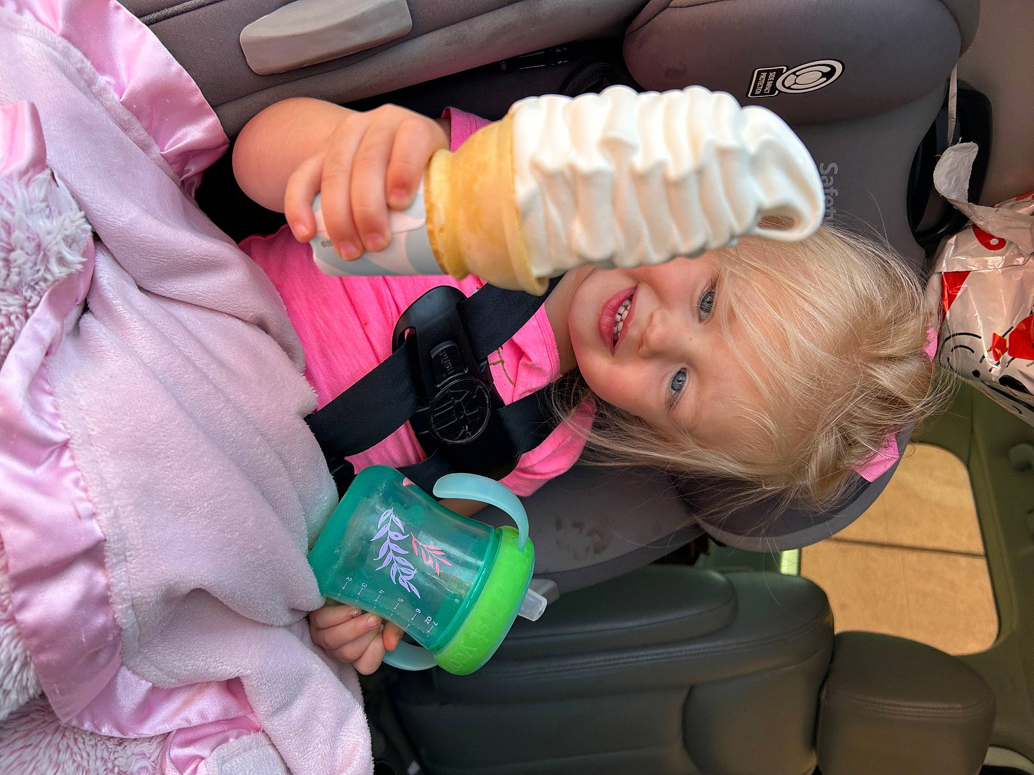 Kathryn joined the competition — help win amazing prizes! auto_part, baby, baby_carriage, baby_products, car_seat, child, comfort, family_car, finger, gesture, hand, happy, luxury_vehicle, nail, person, seat_belt, skin, smile, thumb, toddler