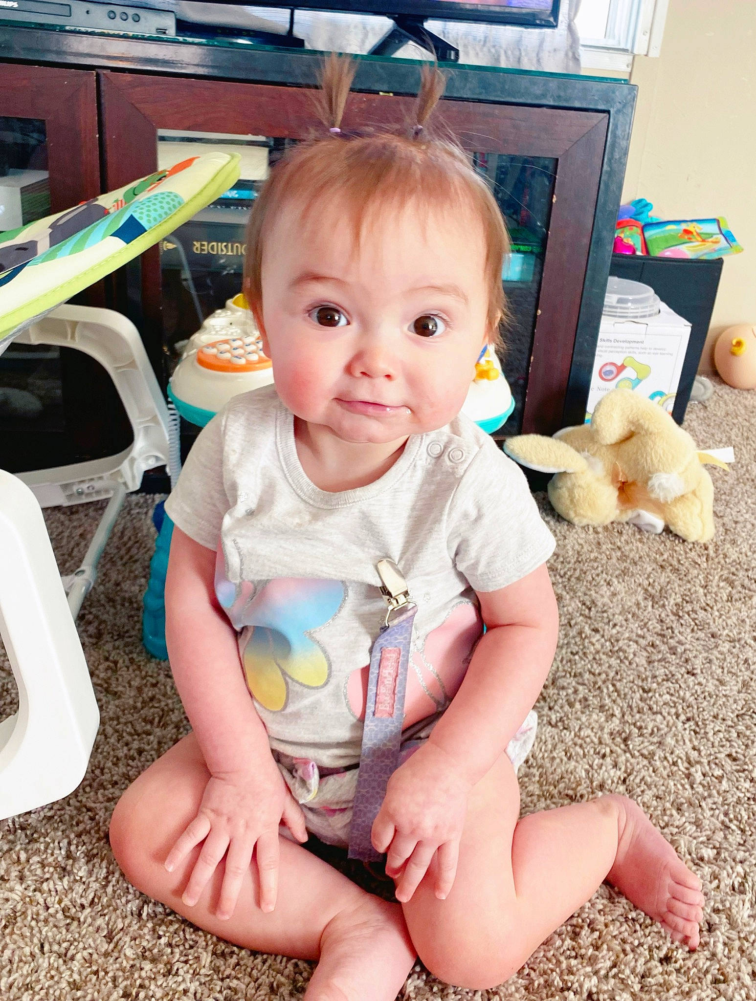 Kynlee joined the competition — help win amazing prizes! baby, baby_toddler_clothing, cheek, child, floor, fun, grass, happy, iris, joint, knee, lap, leg, person, sitting, skin, sleeve, standing, thigh, toddler