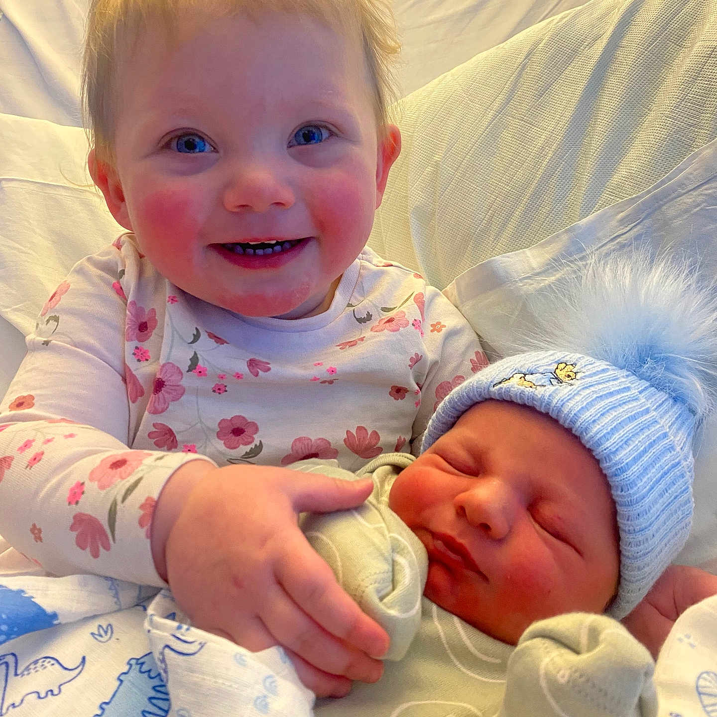 Hunter-John joined the competition — help win amazing prizes! architecture, baby, bed, blanket, building, clothing, couch, cushion, face, furniture, glove, head, homedecor, hospital, newborn, person, photography, portrait, quilt, sleeping