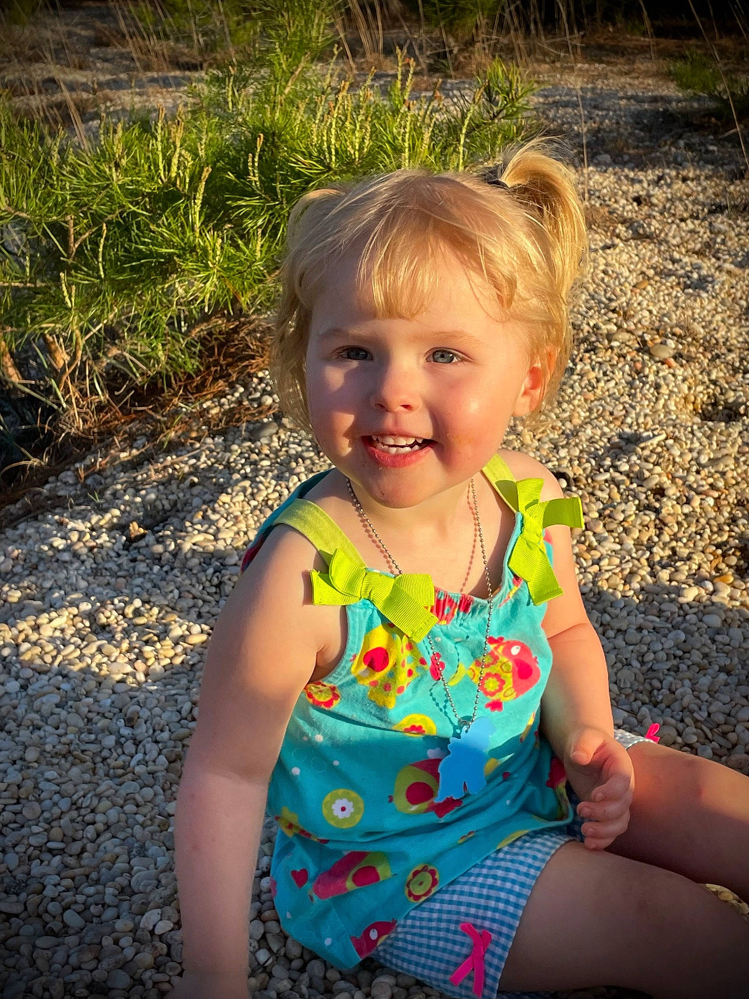 Lilliona joined the competition — help win amazing prizes! baby_toddler_clothing, cheek, chin, cool, eye, grass, hair, happy, head, human_body, iris, joy, leisure, people_in_nature, person, pink, plant, skin, smile, standing