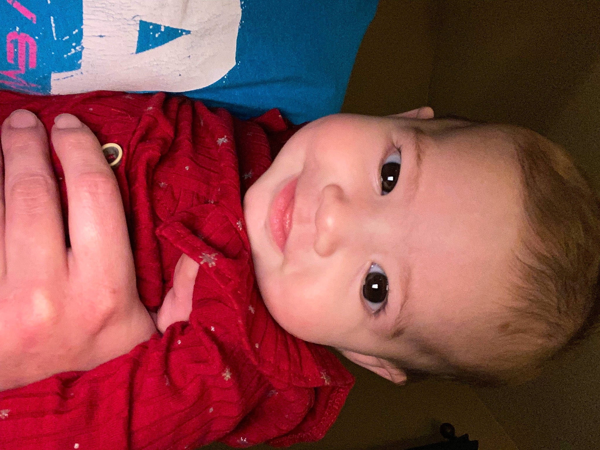 Cali is registered to the contest to win money with this photo: arm, baby_toddler_clothing, cheek, ear, eye, eyebrow, eyelash, finger, forehead, hand, happy, human_body, iris, jaw, joy, lip, mouth, neck, nose, person