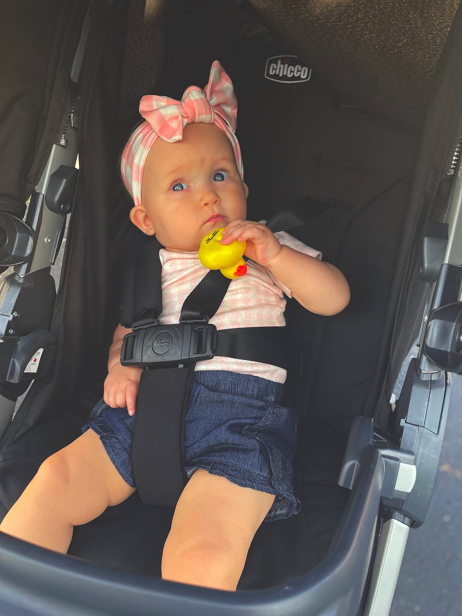Lily joined the competition — help win amazing prizes! arm, auto_part, baby, baby_carriage, baby_products, baby_safety, baby_toddler_clothing, bag, car_seat, chair, child, comfort, finger, hand, headwear, motor_vehicle, person, seat_belt, sitting, thigh