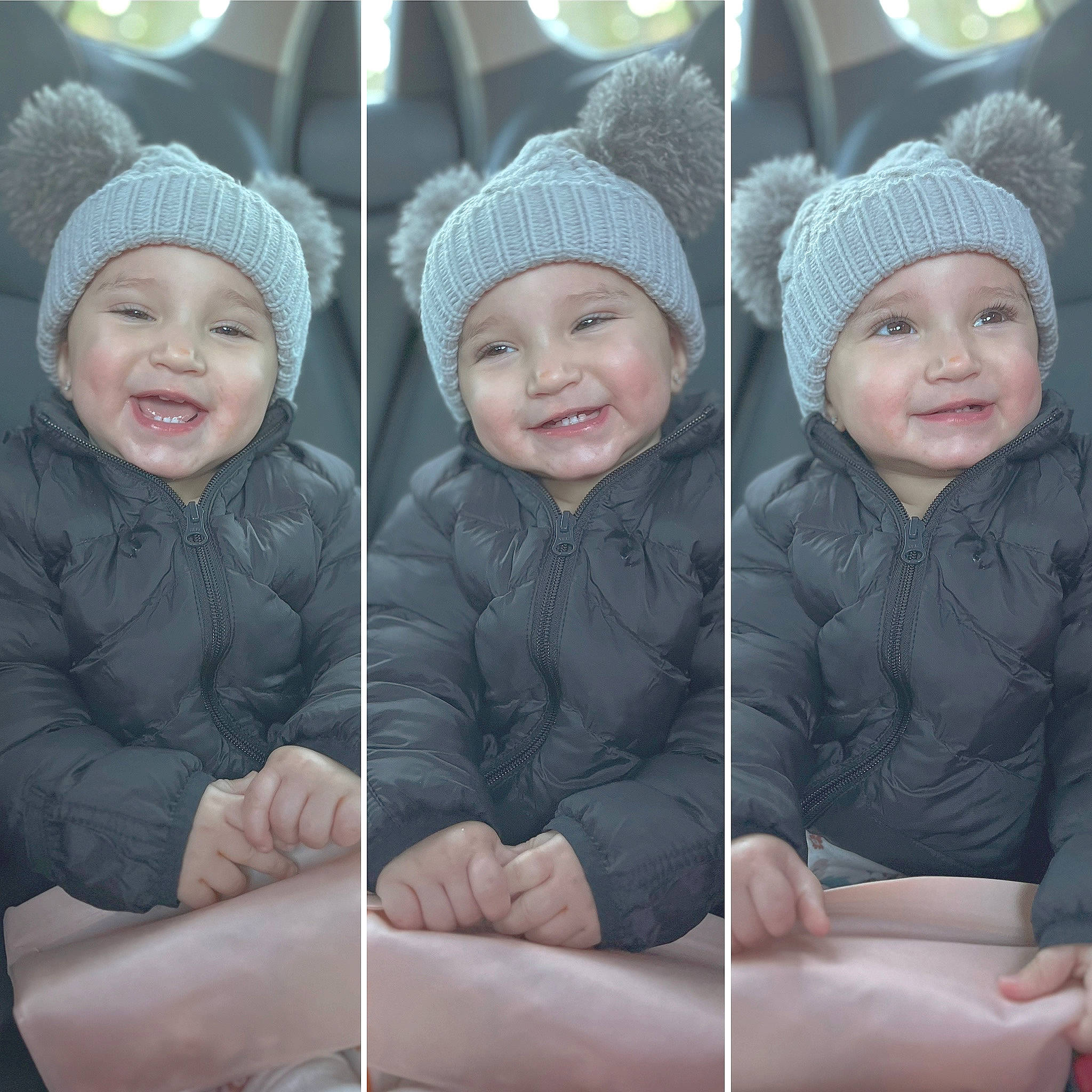 Avaleigh joined the competition — help win amazing prizes! baby, baby_toddler_clothing, cap, cheek, child, comfort, cool, eye, friendship, gesture, happy, headwear, interaction, jacket, joy, outerwear, person, photograph, skin, sleeve