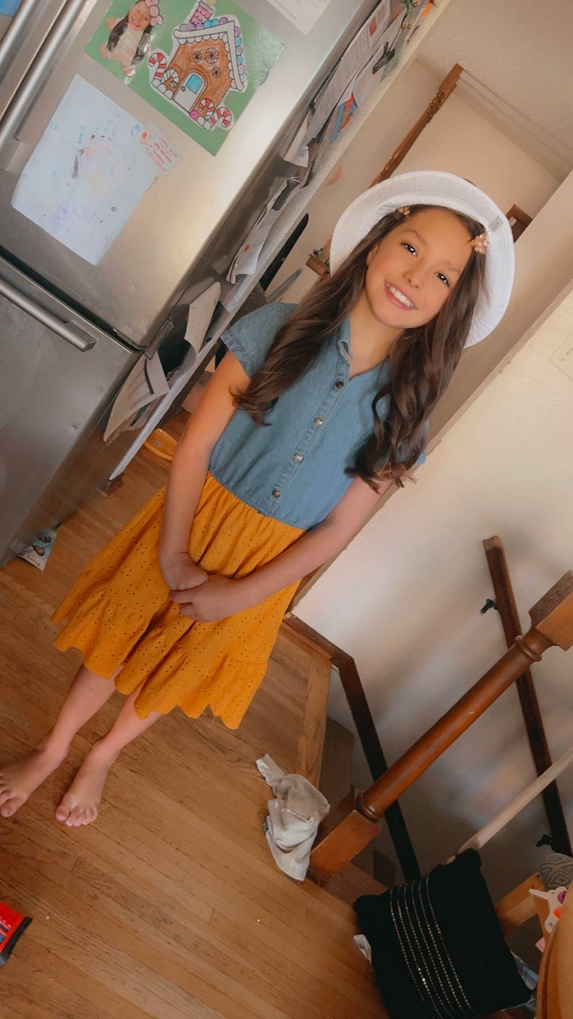 Esamay joined the competition — help win amazing prizes! black_hair, cap, chair, fashion_design, fedora, fun, hairstyle, hat, human_leg, interior_design, joint, joy, knee, leg, long_hair, person, shoe, shoulder, sun_hat, thigh