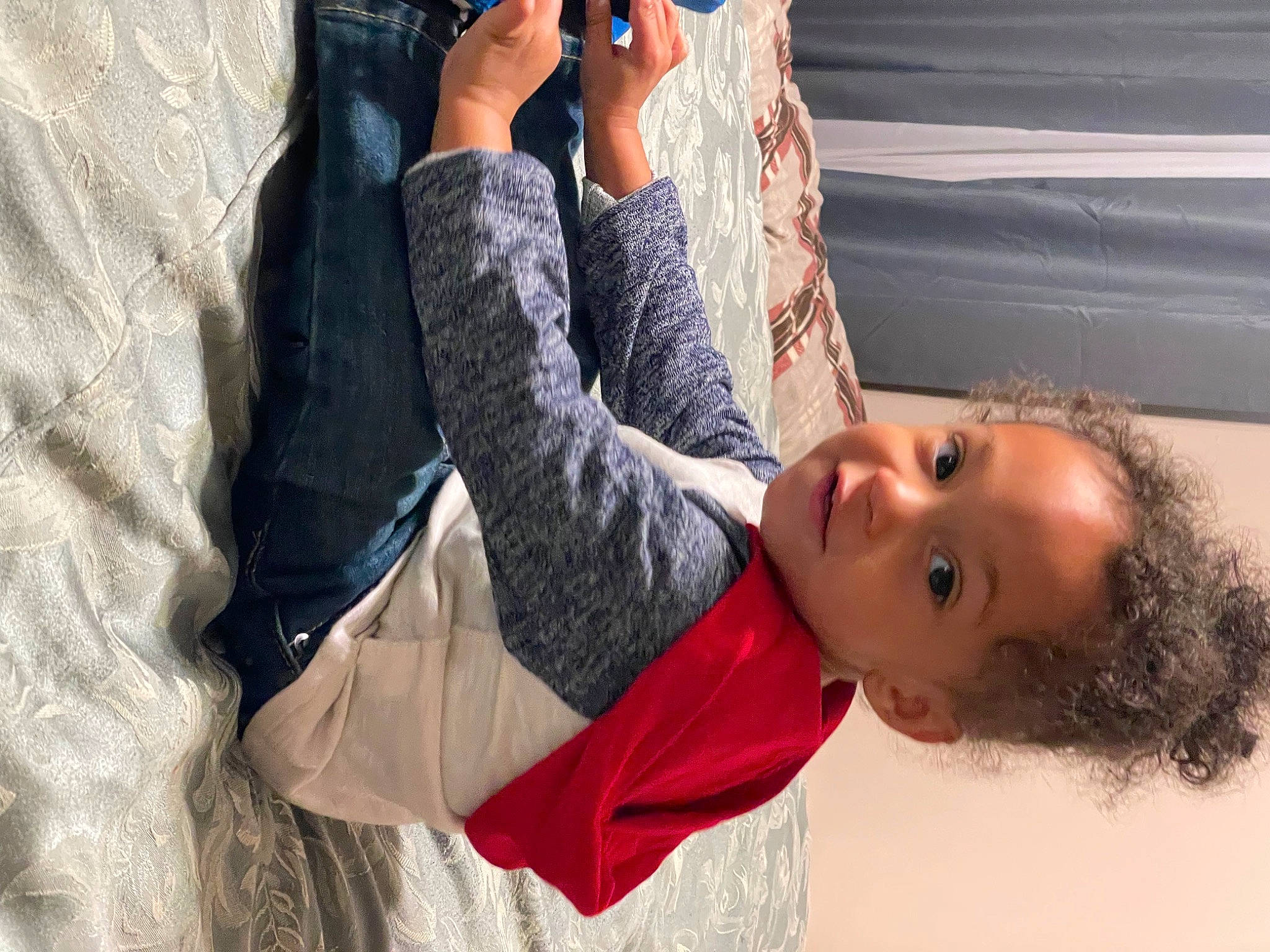 Graysen is registered to the contest to win money with this photo: black_hair, child, denim, eyewear, flash_photography, fun, gesture, happy, human, human_leg, leisure, pattern, person, photo_shoot, portrait_photography, recreation, sitting, vacation