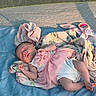 Serenityrose is registered to the contest to win money with this photo: baby, sleeping, blanket, pink_dress, outdoor, sunlight, sock, soft, infant, peaceful, child, resting, cute, fabric, grass, baby_clothing, newborn, toddler, portrait, lying_down