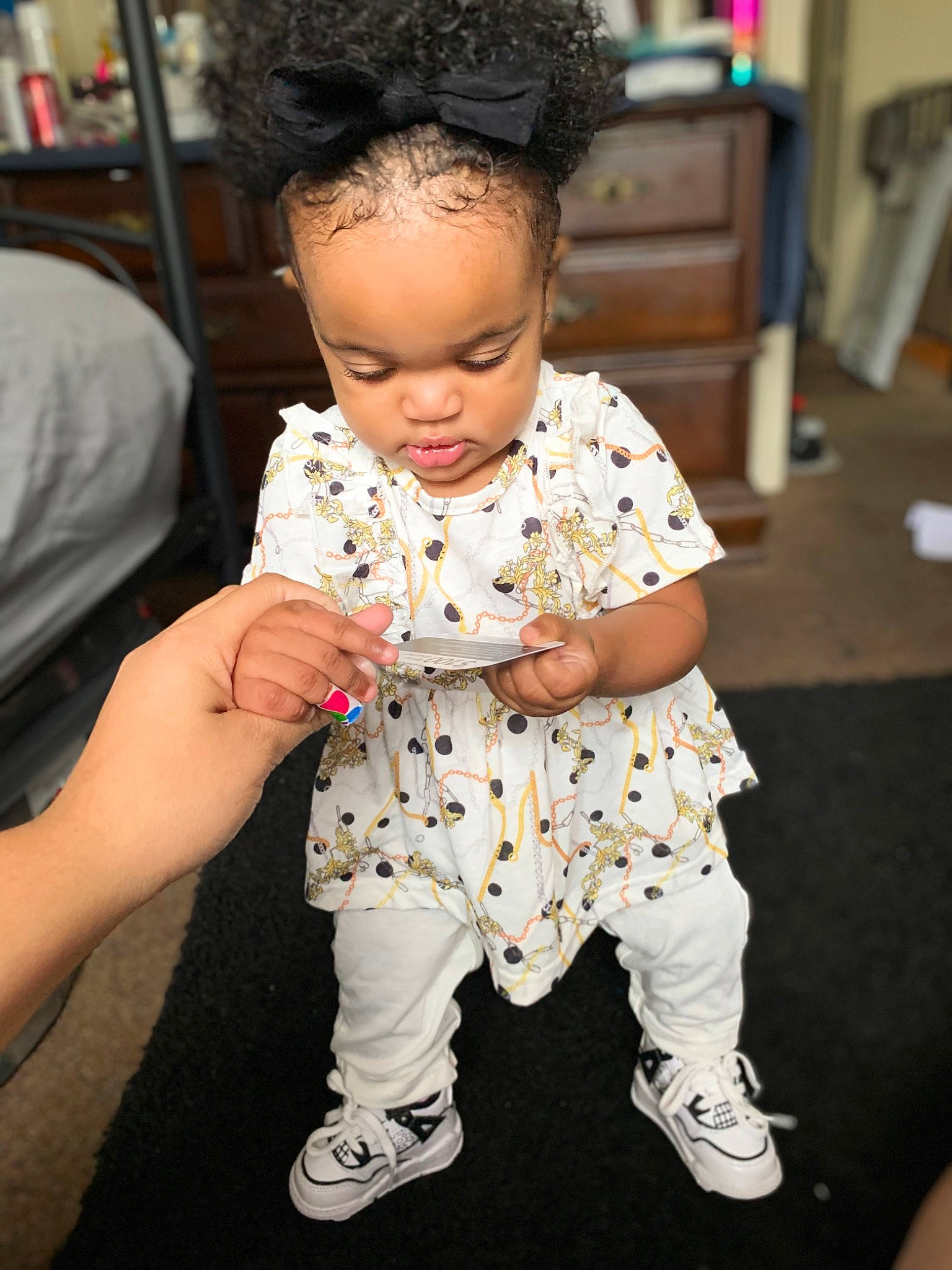 Makynzie joined the competition — help win amazing prizes! afro, baby, baby_toddler_clothing, cabinetry, child, cupboard, drawer, dress, event, face, fashion_design, flooring, formal_wear, fun, happy, pattern, person, sleeve, street_fashion, suit