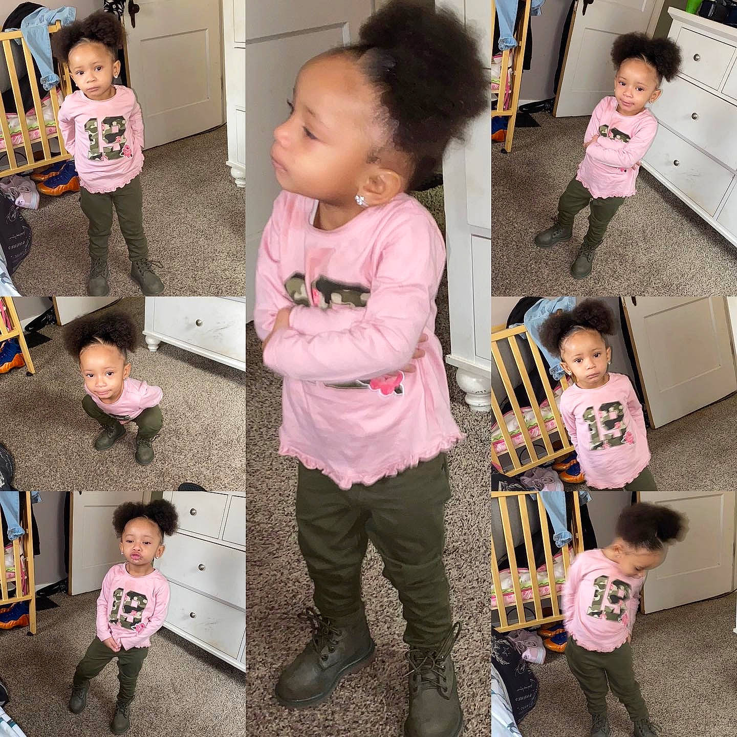 Harmony is registered to the contest to win money with this photo: baby, child, daughter, footwear, outerwear, person, pink, play, shoe, sleeve, snapshot, t_shirt, toddler