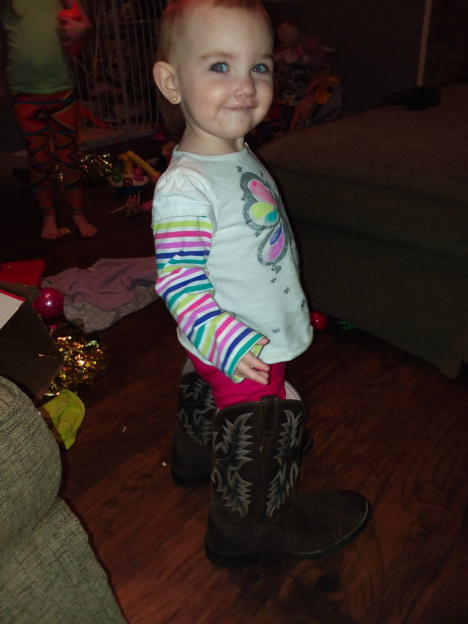 Kinsley joined the competition — help win amazing prizes! arm, child, day, fun, girl, joy, person, product, sitting, standing, textile, toddler