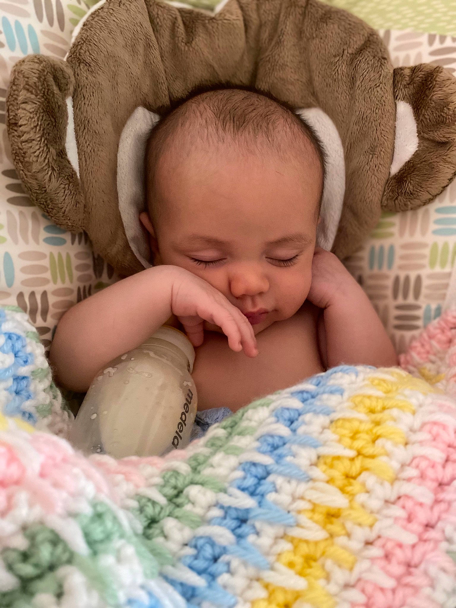 Michael Jr joined the competition — help win amazing prizes! baby, baby_products, baby_sleeping, bedtime, blanket, cheek, child, knitting, mouth, nap, person, product, skin, sleep, textile, toddler