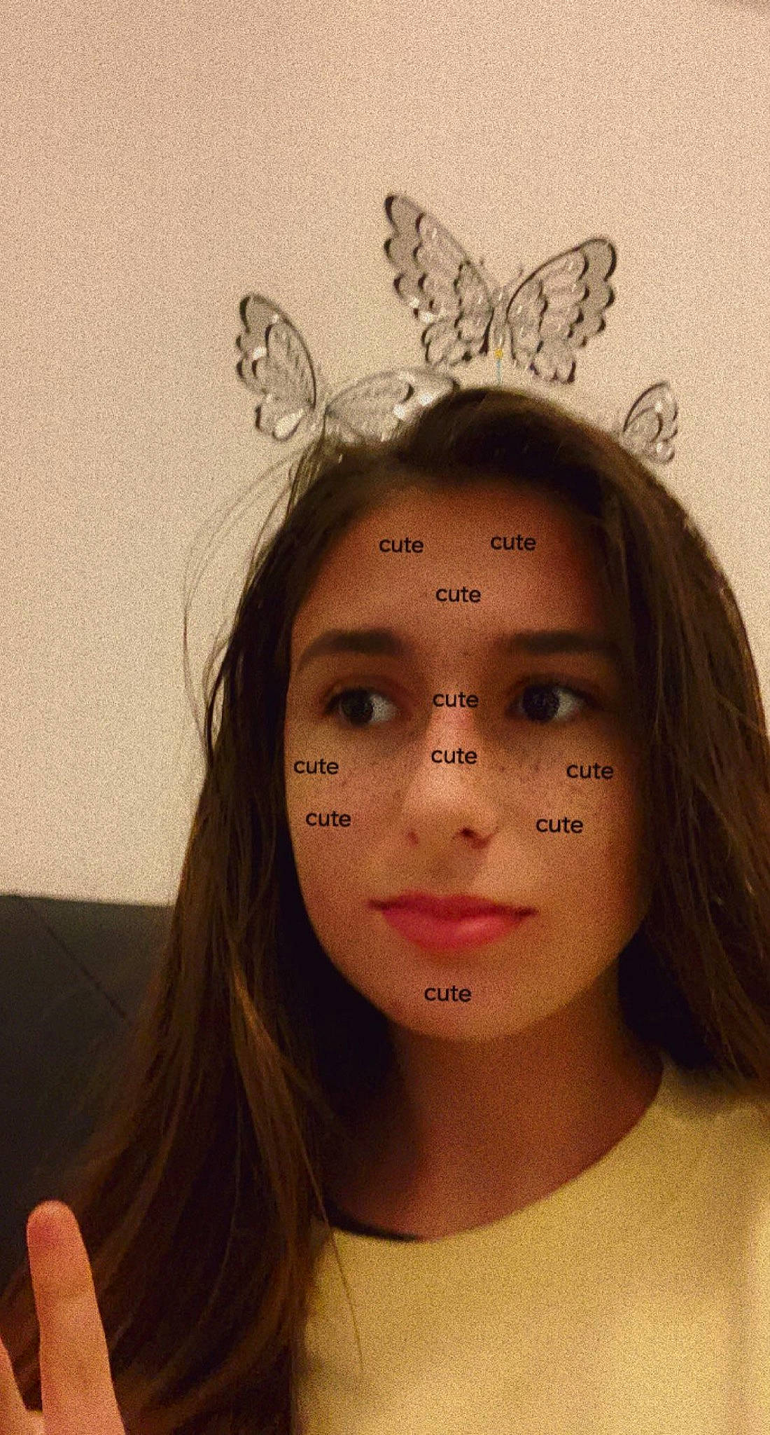 Morgane participe au concours pour gagner de l'argent avec cette photo : butterfly, cheek, chin, ear, eye, eyebrow, face, forehead, hair, hair_accessory, hairstyle, head, headgear, headpiece, human, lip, neck, nose, organ, person