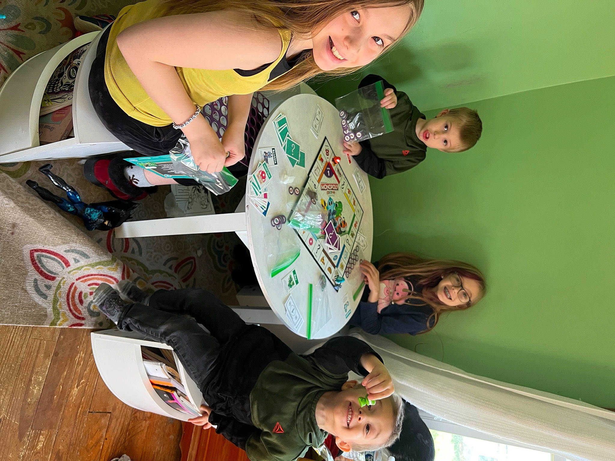 Addisyn is registered to the contest to win money with this photo: arm, art, chair, elbow, eyewear, fashion_design, fun, happy, human_leg, joy, leisure, luggage_and_bags, person, room, sandal, snapshot, t_shirt, thigh, visual_arts