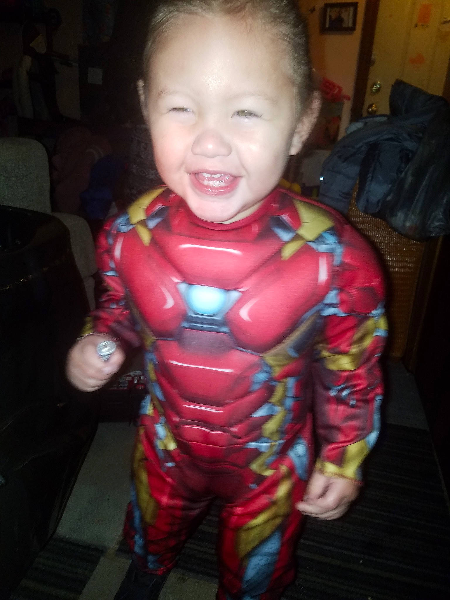 Mayson joined the competition — help win amazing prizes! arm, child, fictional_character, fun, girl, joy, mouth, organ, person, product, smile, superhero, textile, toddler