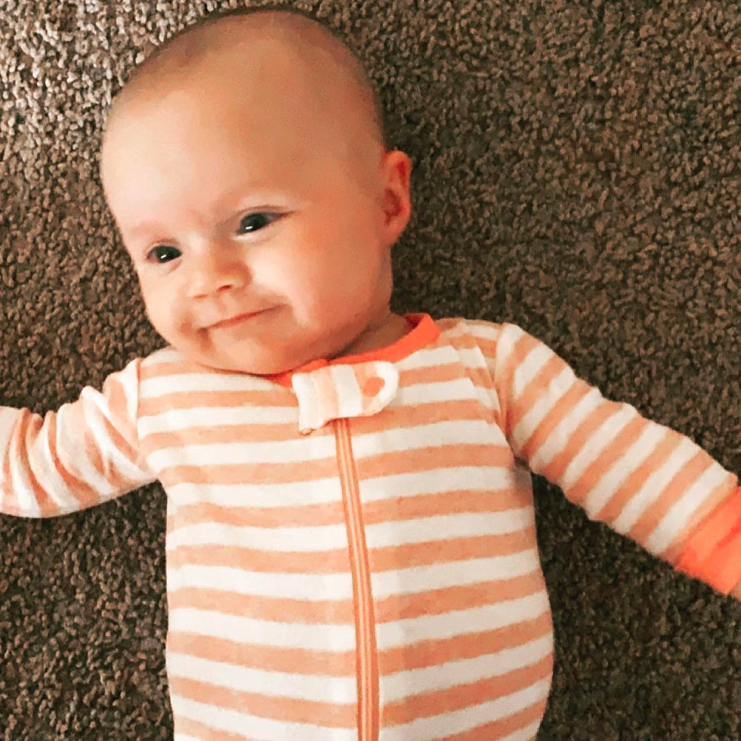 Sloane joined the competition — help win amazing prizes! baby, baby_toddler_clothing, cheek, child, collar, comfort, eye, gesture, happy, iris, lip, neck, nose, pattern, person, skin, sleeve, smile, t_shirt, thumb