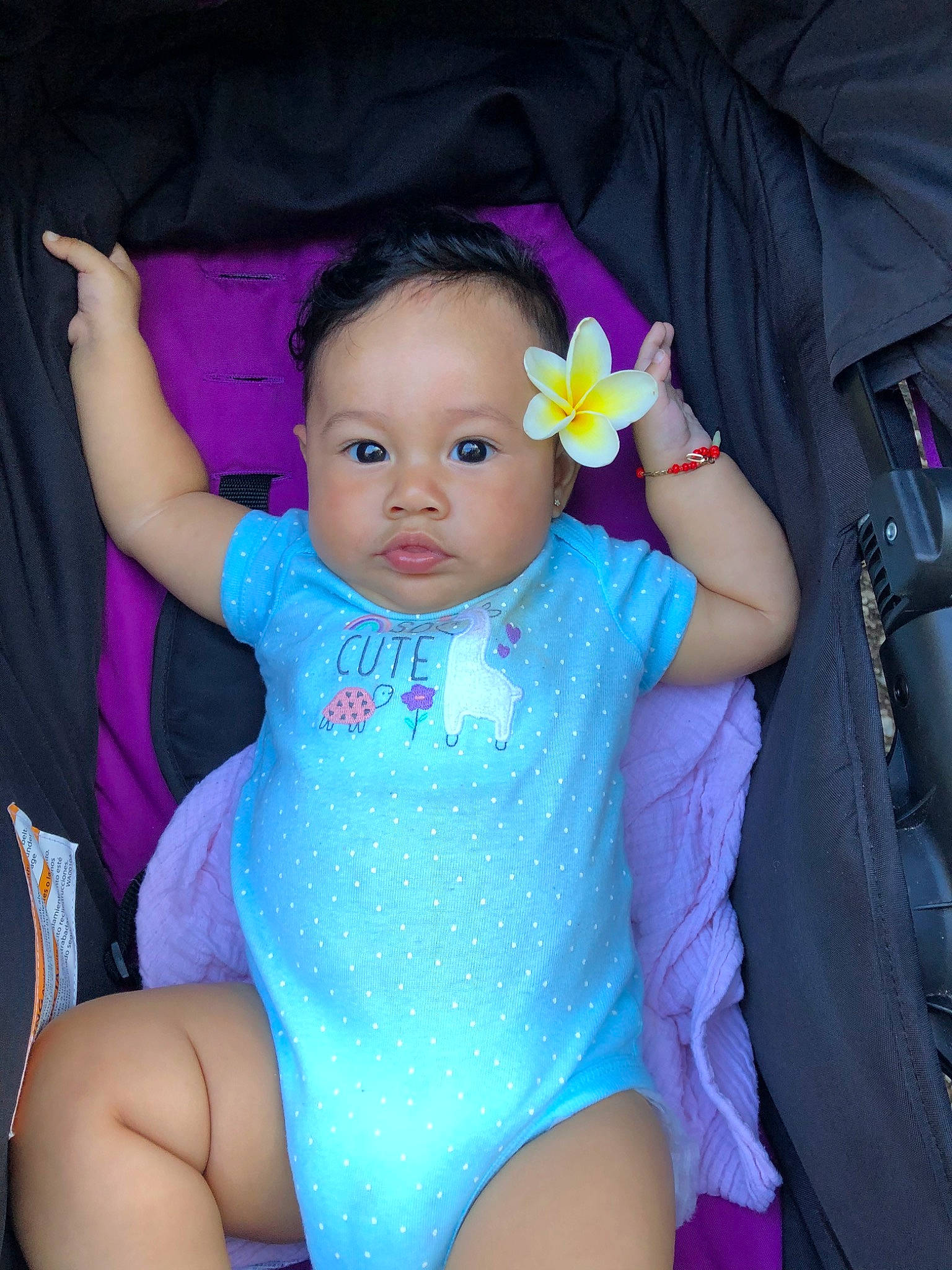 Melanie is registered to the contest to win money with this photo: baby, baby_products, baby_toddler_clothing, child, iris, person, pink, skin, toddler