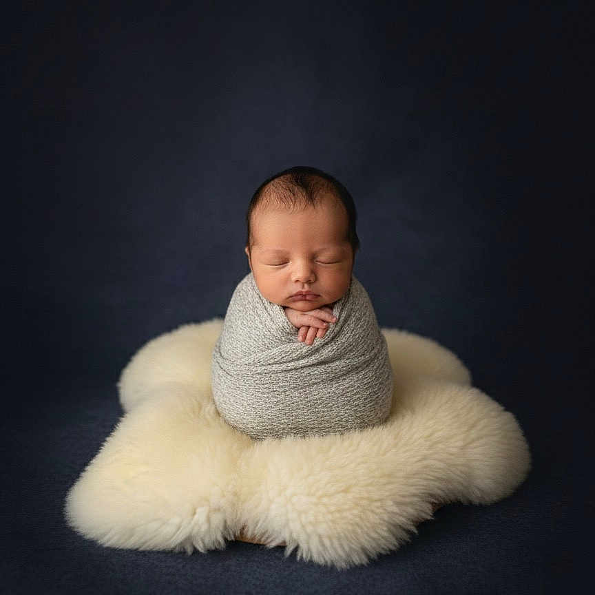 Ragnat joined the competition — help win amazing prizes! baby, blanket, closeup, cozy, cute, dark_background, face, fur, hands, head, infant, newborn, peaceful, portrait, resting, sleeping, soft, studio, swaddled, wrapped