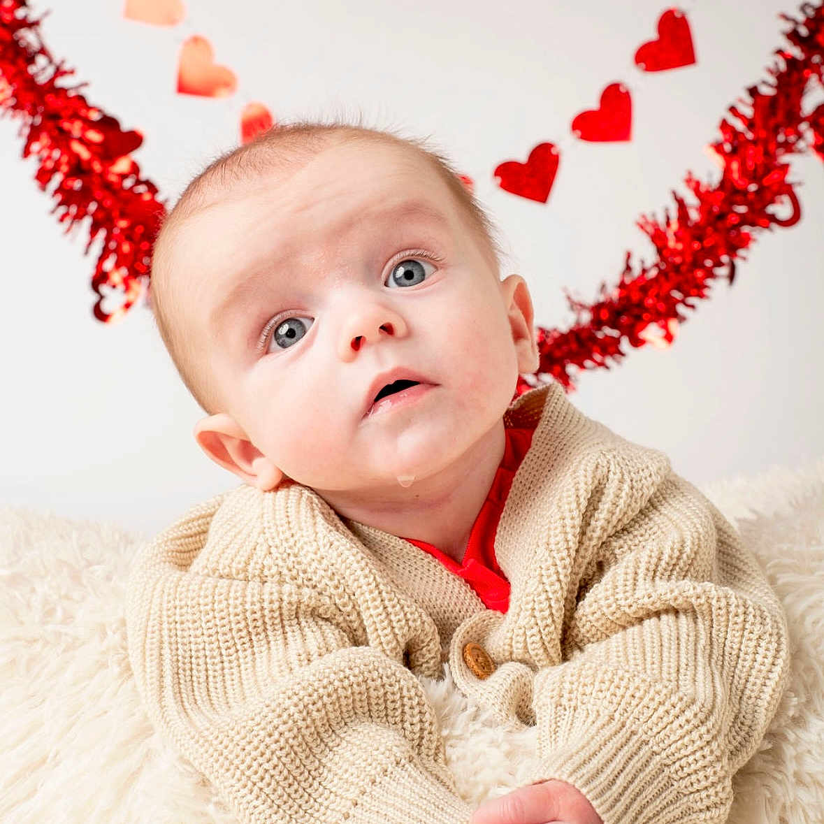 Atreus joined the competition — help win amazing prizes! baby, blanket, blonde, bodypart, clothing, face, finger, flower, hair, hand, happy, hat, head, knitwear, leaf, mouth, newborn, people, person, photography