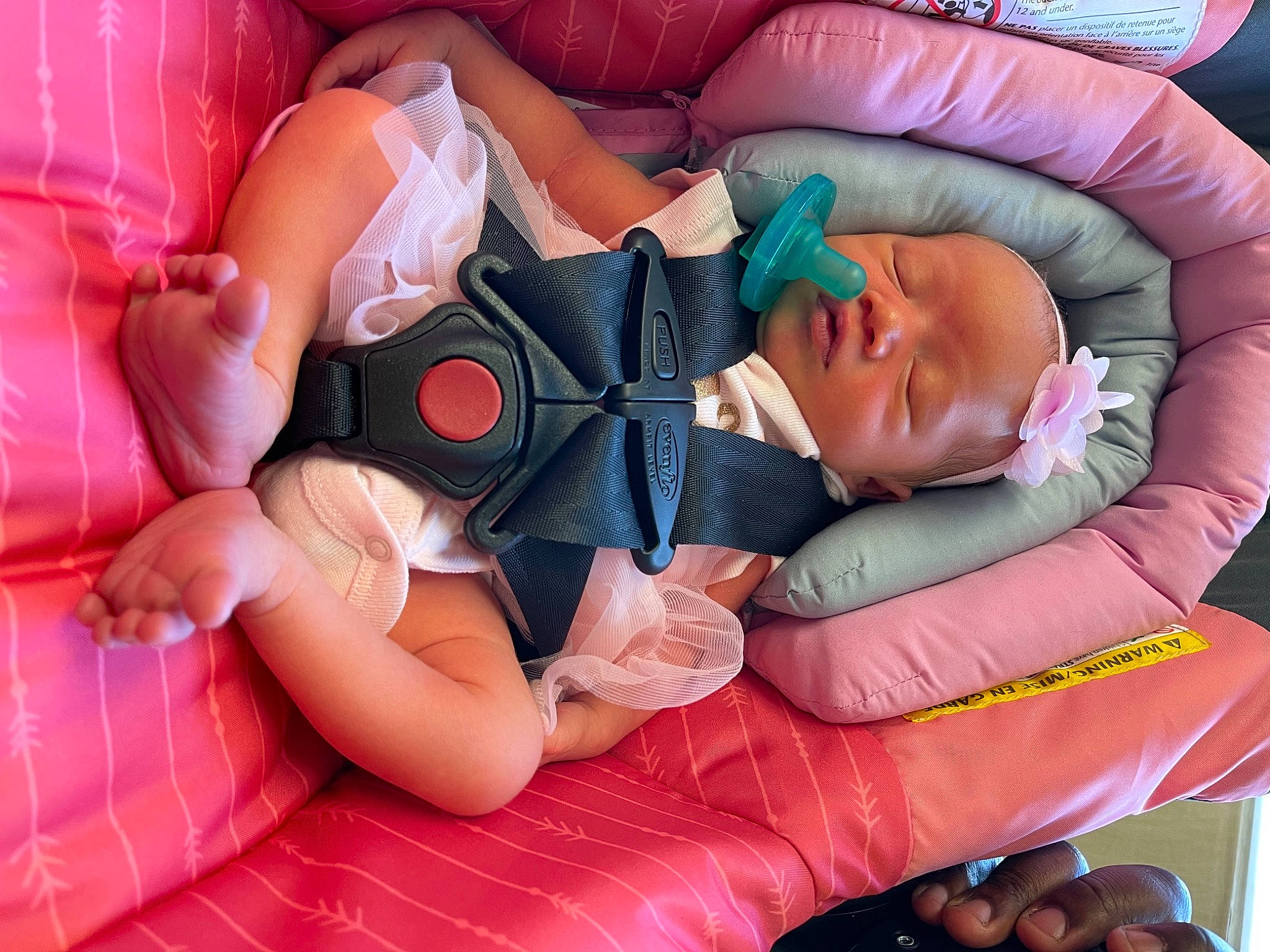 Amiyah joined the competition — help win amazing prizes! baby, baby_products, baby_sleeping, baby_toddler_clothing, child, comfort, finger, hand, human_leg, knee, lap, mouth, nail, person, pink, product, skin, sunglasses, thigh, thumb