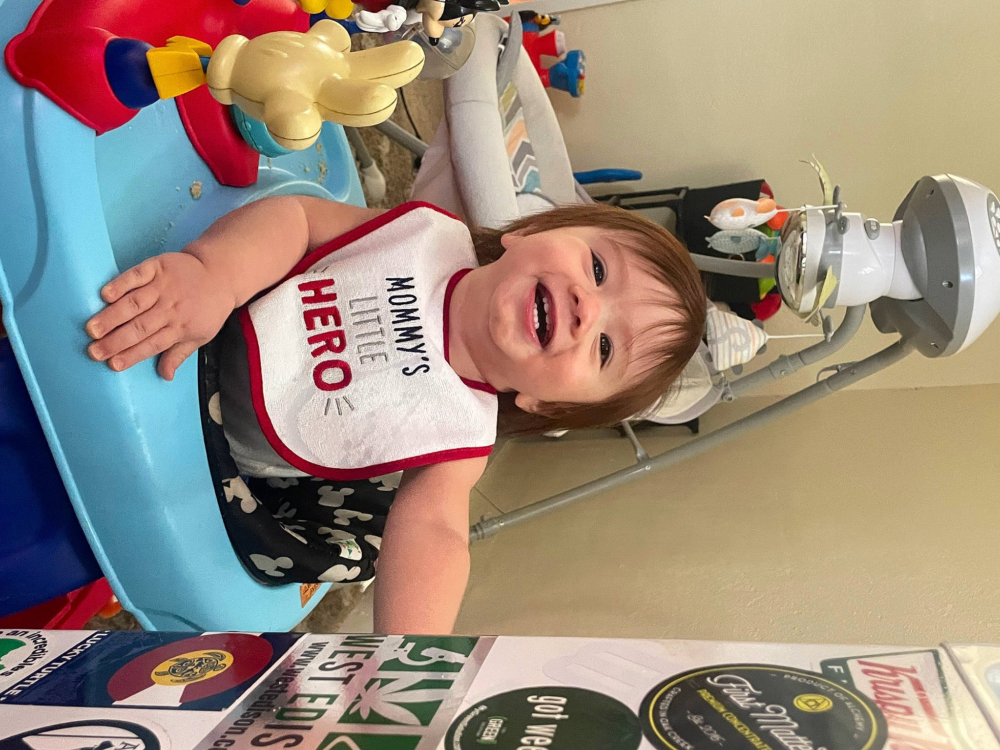 Uriah joined the competition — help win amazing prizes! baby, baby_products, baby_toddler_clothing, carmine, chair, child, costume, fictional_character, font, fun, happy, joy, logo, person, product, room, smile, t_shirt, thigh, tire