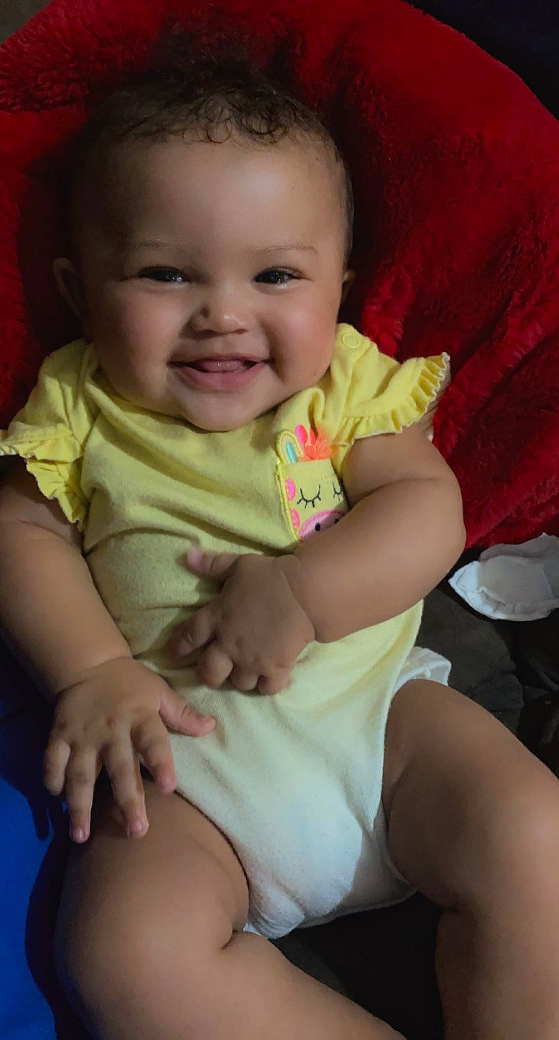 Talia joined the competition — help win amazing prizes! baby, baby_toddler_clothing, cheek, chin, comfort, face, facial_expression, gesture, hand, happy, human_body, joy, lip, mouth, muscle, neck, nose, organ, person, skin