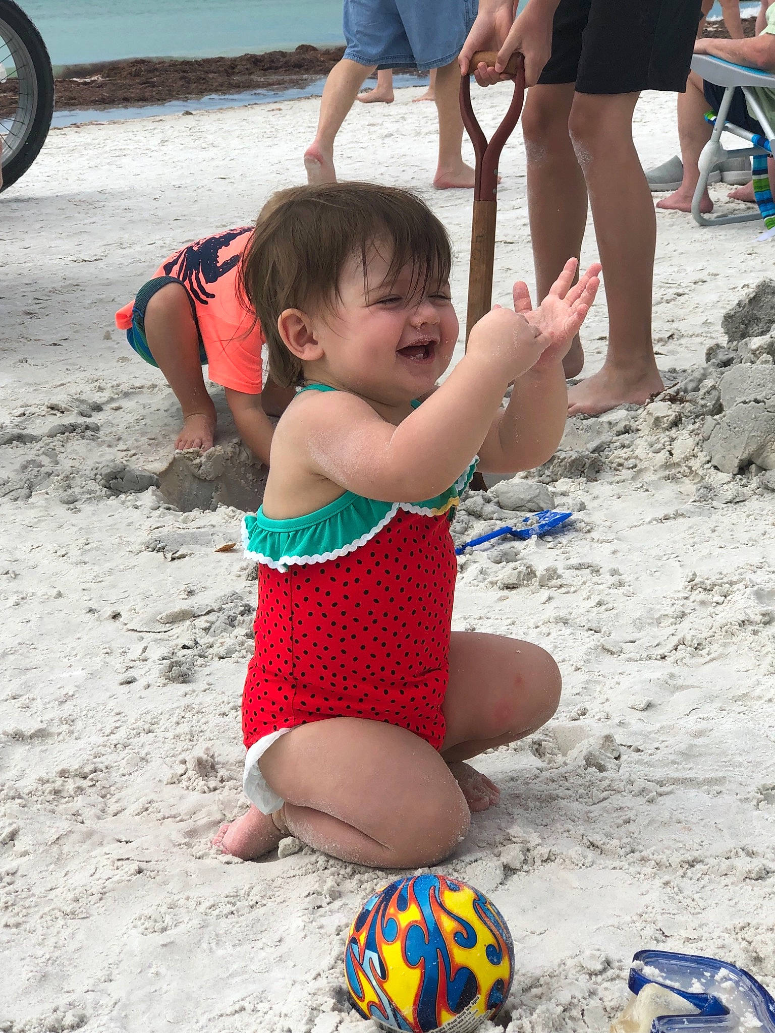 Leni joined the competition — help win amazing prizes! beach, child, fun, leg, leisure, person, play, recreation, sand, summer, vacation