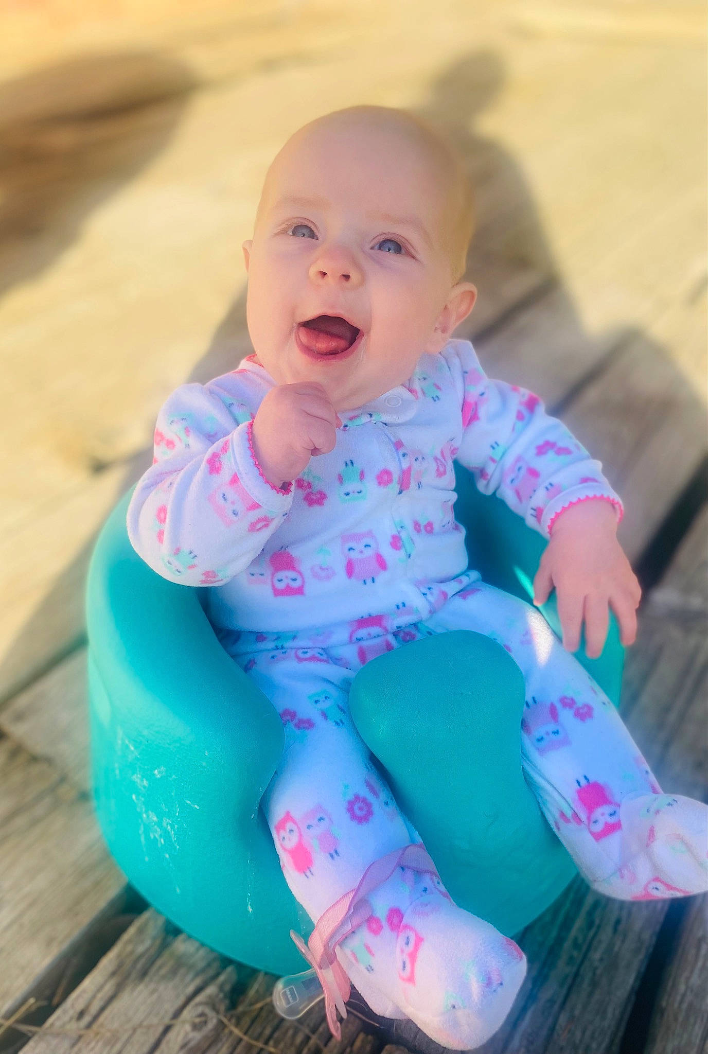 Auriyah joined the competition — help win amazing prizes! baby, baby_toddler_clothing, cheek, child, comfort, dress, electric_blue, fun, grass, happy, magenta, pattern, person, pink, product, purple, sitting, skin, sleeve, smile