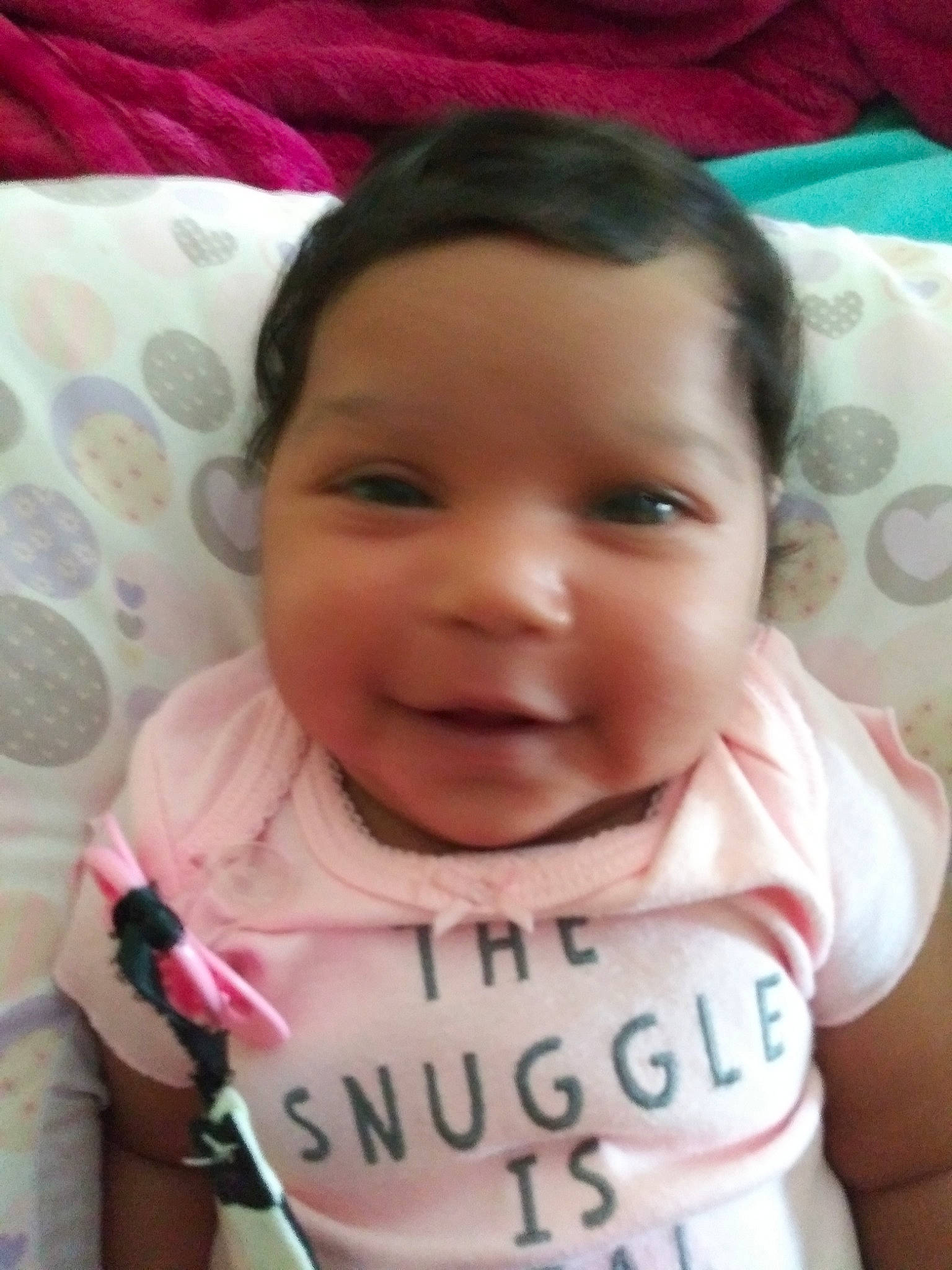 Ocean joined the competition — help win amazing prizes! baby, beauty, cheek, child, chin, cool, daughter, eyebrow, face, facial_expression, forehead, happy, head, lip, mouth, nose, person, pink, skin, smile