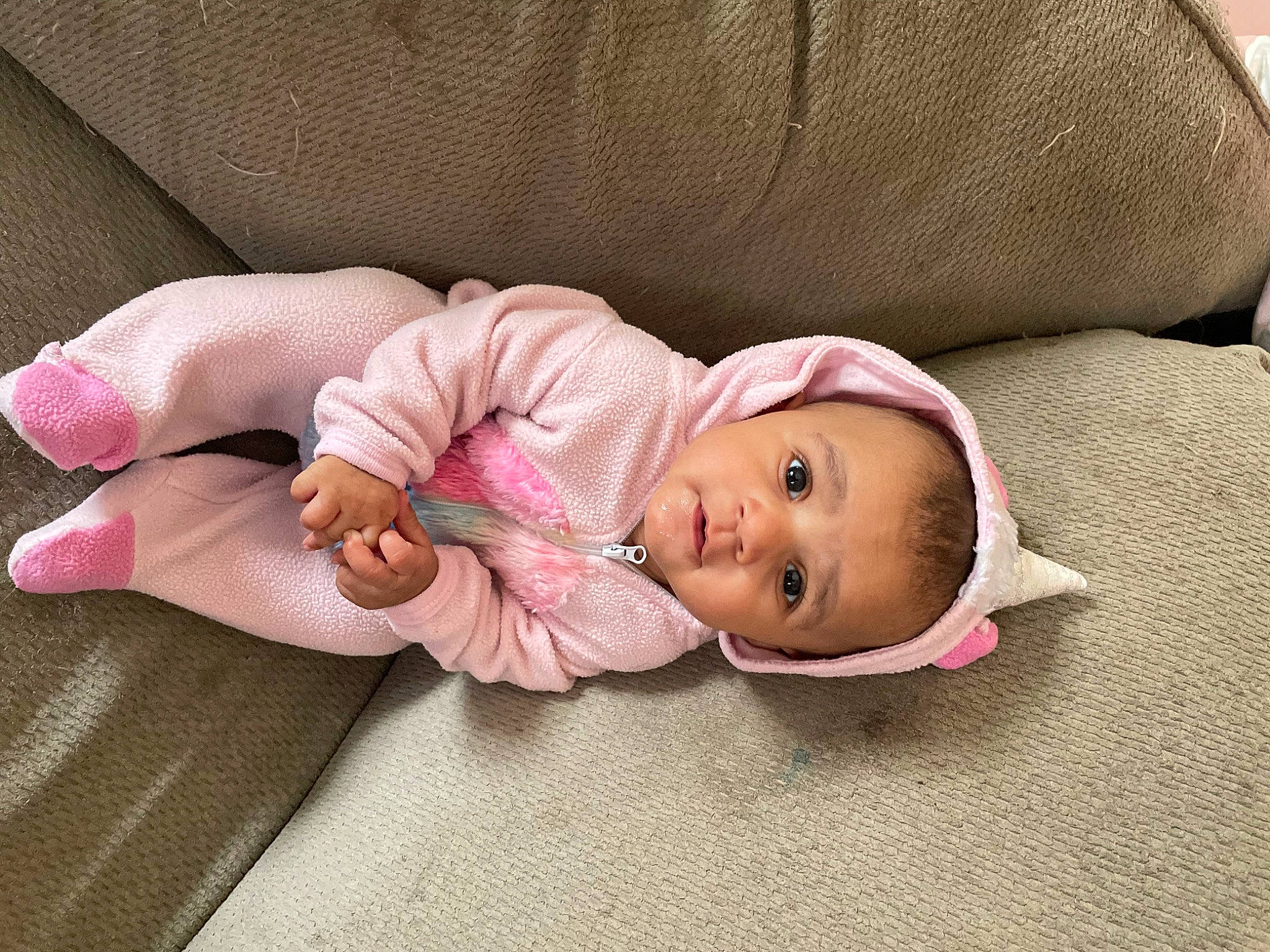 Aubrii joined the competition — help win amazing prizes! baby, baby_products, baby_sleeping, baby_toddler_clothing, cheek, child, comfort, flooring, linens, nap, person, pink, sitting, sleep, sleeve, toddler, wood