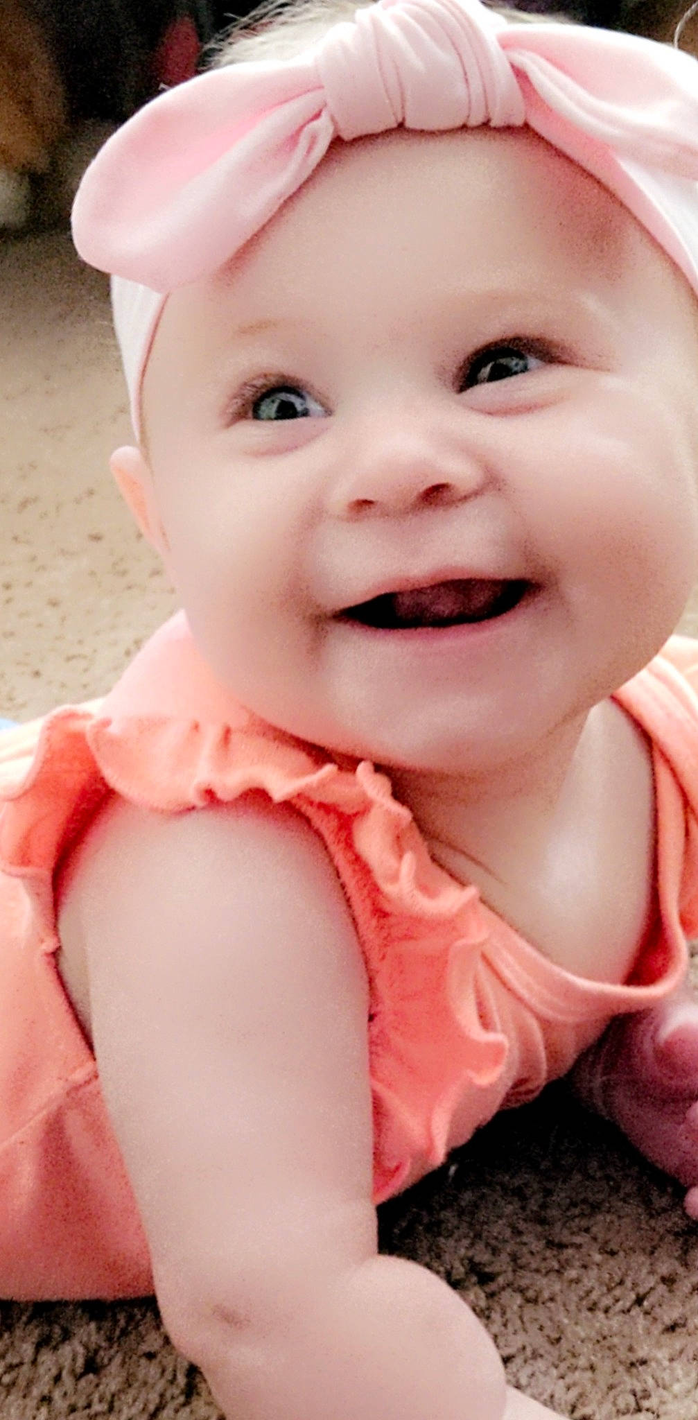 Adaline joined the competition — help win amazing prizes! baby, baby_laughing, baby_toddler_clothing, beauty, cap, cheek, chin, eye, face, fun, happy, hat, headgear, headwear, joy, lip, magenta, person, pink, skin