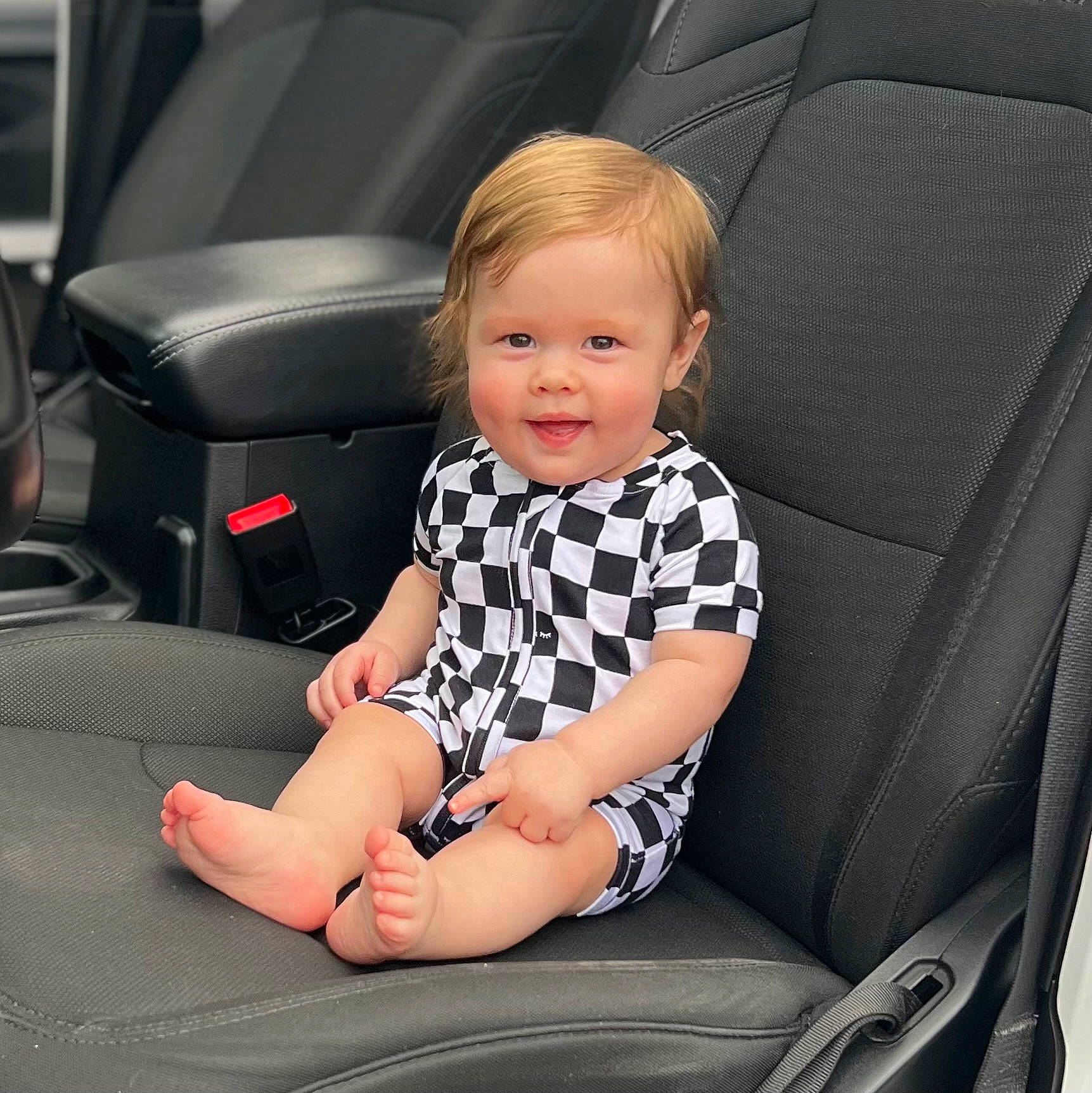 Miller joined the competition — help win amazing prizes! auto_part, automotive_design, automotive_exterior, car, car_seat, car_seat_cover, comfort, dress, family_car, head_restraint, joy, lap, motor_vehicle, person, personal_luxury_car, product, seat_belt, smile, thigh, toddler