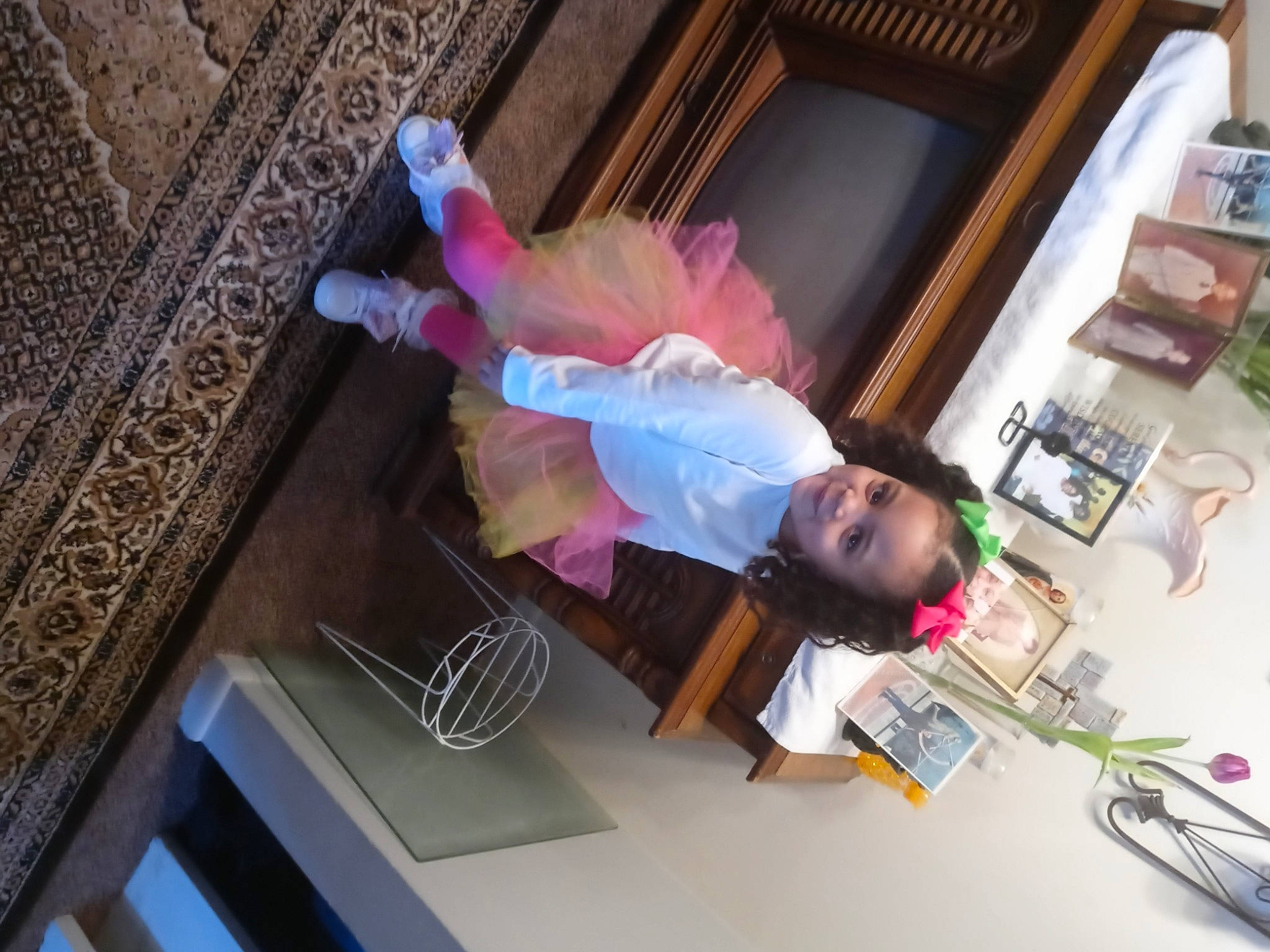 Joyce joined the competition — help win amazing prizes! baby, child, curtain, desk, floor, flooring, fun, hardwood, houseplant, joy, leisure, magenta, person, picture_frame, plant, room, table, toddler, visual_arts, wood