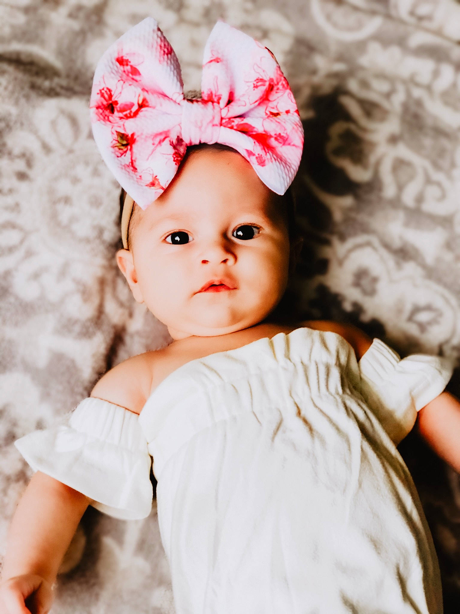 Aliza joined the competition — help win amazing prizes! baby, baby_bloomers, baby_toddler_clothing, child, child_model, clothing, costume_accessory, fashion_accessory, fur, hair_accessory, head, headband, headgear, headpiece, headwear, pattern, person, photography, pink, portrait_photography