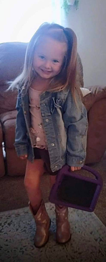 Kynleigh joined the competition — help win amazing prizes! blond, brown_hair, child, comfort, denim, electric_blue, happy, human_body, human_leg, jean_short, joy, leg, long_hair, mouth, person, purple, shorts, sitting, sleeve, smile