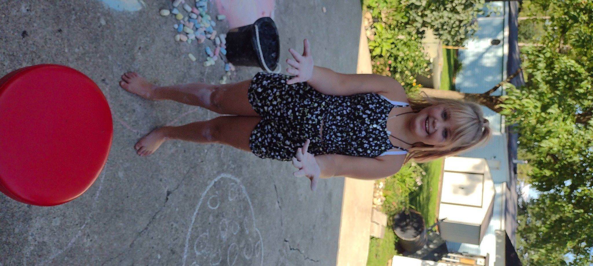 Adelynn is registered to the contest to win money with this photo: barefoot, calf, child, foot, fun, grass, happy, human_leg, joy, leisure, pattern, people_in_nature, person, plant, play, recreation, smile, summer, thigh, vacation