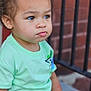 Kingstyn joined the competition — help win amazing prizes! toddler, child, curly_hair, green_tshirt, monster_truck, blue_shorts, sitting, concrete_step, outdoor, expression, face, person, casual_clothing, daylight, young_child, cute, portrait, hand, skin, photography