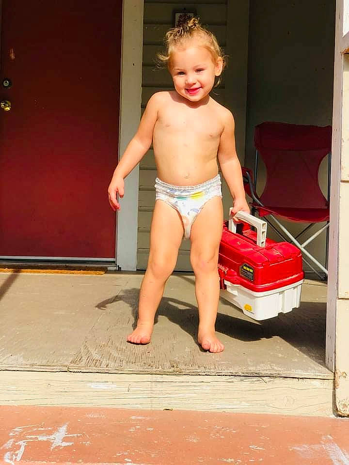 Penelope joined the competition — help win amazing prizes! abdomen, barechested, chest, finger, flooring, hand, happy, human_body, joy, knee, leg, leisure, orange, person, smile, stomach, thigh, toddler, trunk, undergarment