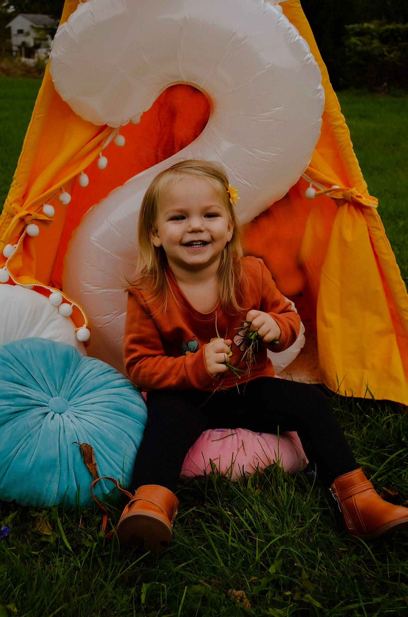 Madi Nicole is registered to the contest to win money with this photo: eye, facial_expression, fun, grass, green, happy, head, joy, leaf, leisure, mammal, nature, orange, people_in_nature, person, photograph, pink, plant, smile, tree